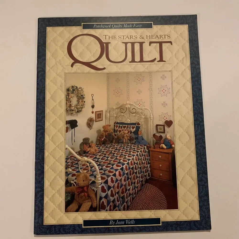 Stars Hearts Quilt Patchwork Book Jean Wells Pattern CT-148 Easy